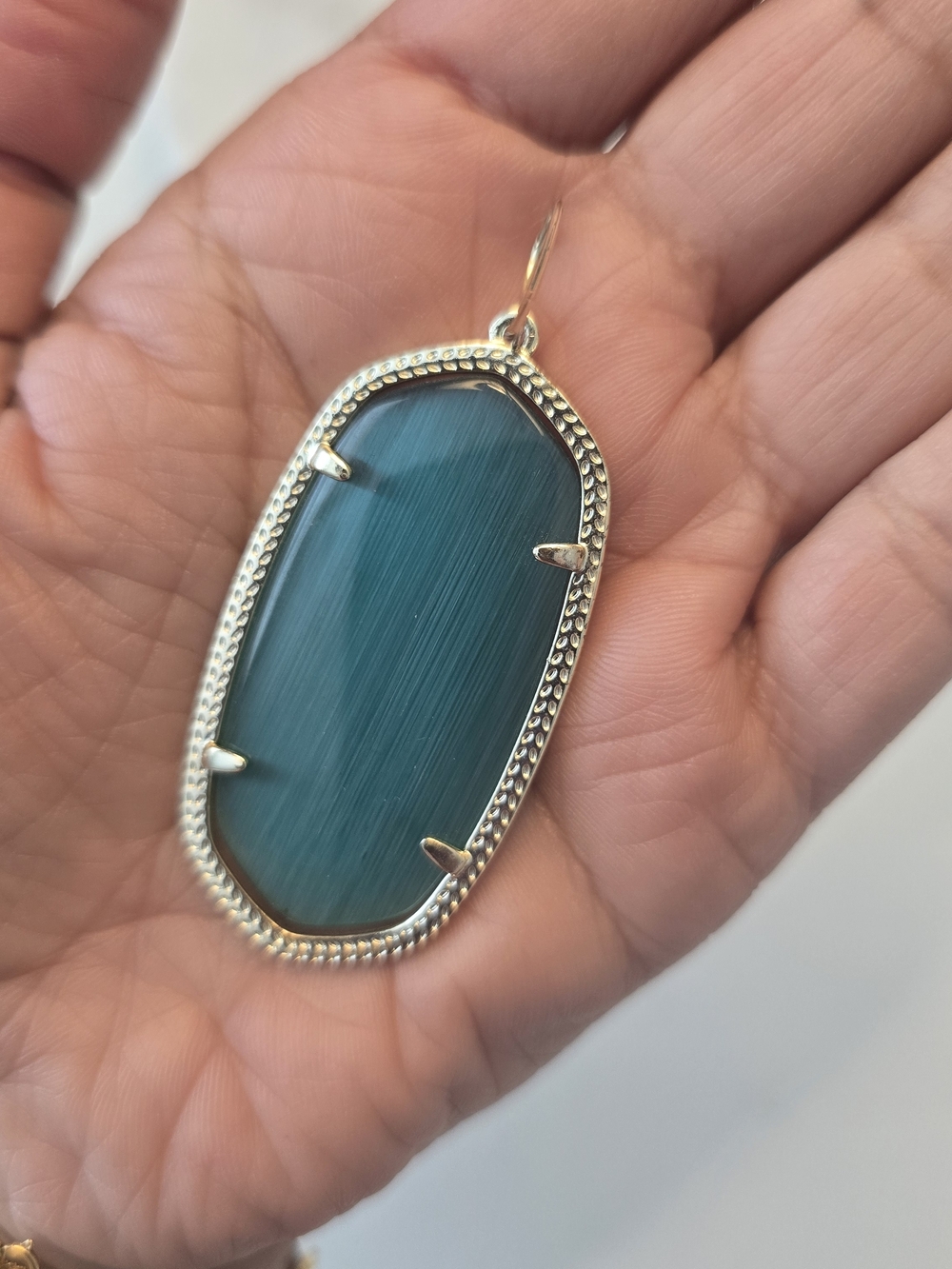 Kendra Scott Gold-Frame Emerald Green Drop Earrings - Women's Fashion Jewelry - Picture 4 of 4
